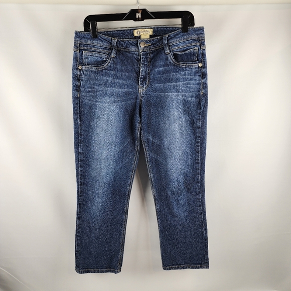 Democracy Jeans Flap Pockets Mid Rise Ankle Pants Size 12 (32x25) - Picture 1 of 10